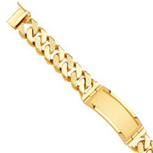 Load image into Gallery viewer, 14K Yellow Gold Men&#39;s Link ID Bracelet