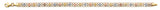 14K Tri Color Gold DC Bracelet