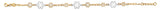 14K Two Tone Gold Flower Bracelet
