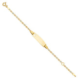 14K Tri Color Gold Valentino Star DC Oval ID with Heart Bracelet
