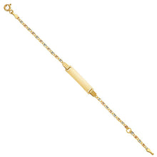 Load image into Gallery viewer, 14K Tri Color Gold Valentino DC Baby ID Bracelet
