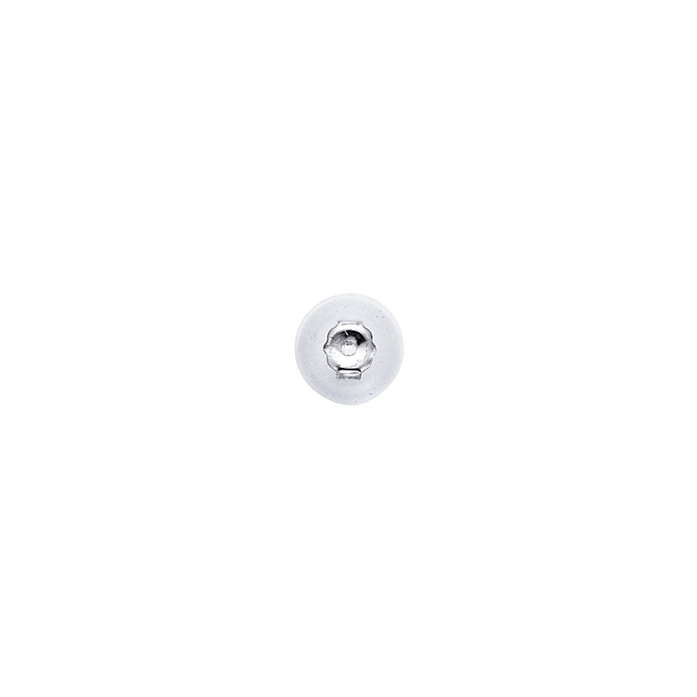 14K White SILICON EAR BACK BY PIECE0.1grams