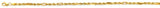 14K Yellow Gold 3mm Hollow Figaro Rope Chain