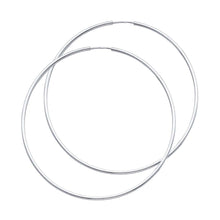 Load image into Gallery viewer, 14K White Gold 1.5mm Hoop Earrings
