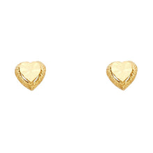 Load image into Gallery viewer, 14K Yellow Gold 8mm Heart Post Earrings