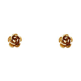 14K Pink Gold 7mm Flower Post Earrings