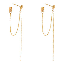 Load image into Gallery viewer, 14K Yellow Gold Screw Back Hanging Earrings