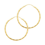 14k Yellow Gold 1.5mm Hoop Earrings