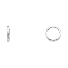 Load image into Gallery viewer, 14K White Gold 2mm Huggies Earrings