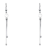 14K White Gold Hanging Earrings