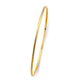 14K Yellow Gold 1.5mm Light DC Bangle