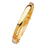 14K Tricolor ADJUSTABLE BANGLE