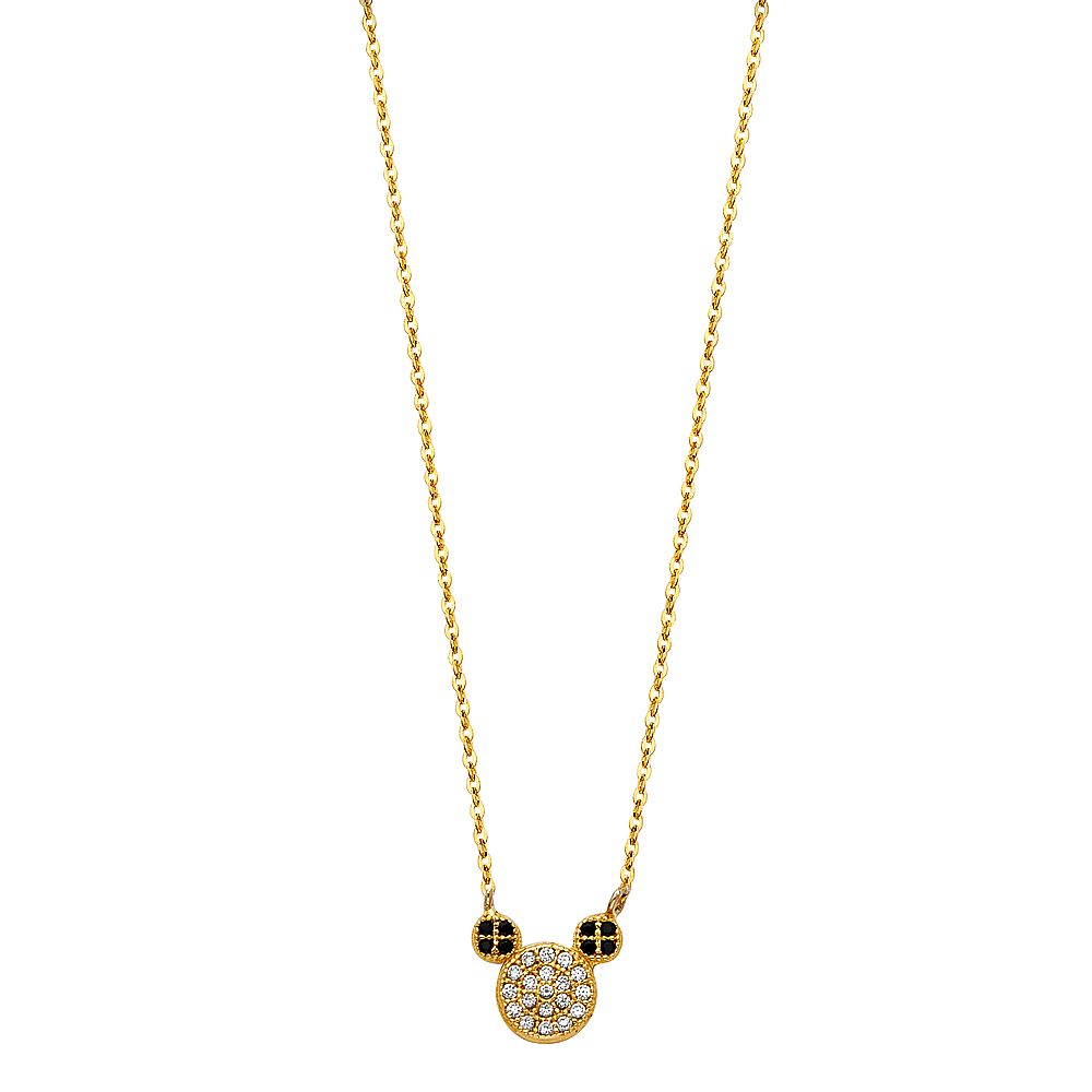14K Yellow CZ Necklace