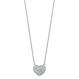 14K White Micro Pave CZ Necklace