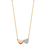 14K TwoTone CZ Necklace