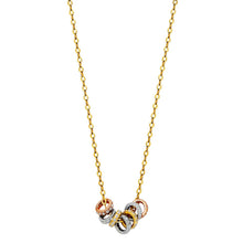 Load image into Gallery viewer, 14K Tricolor CZ Necklace