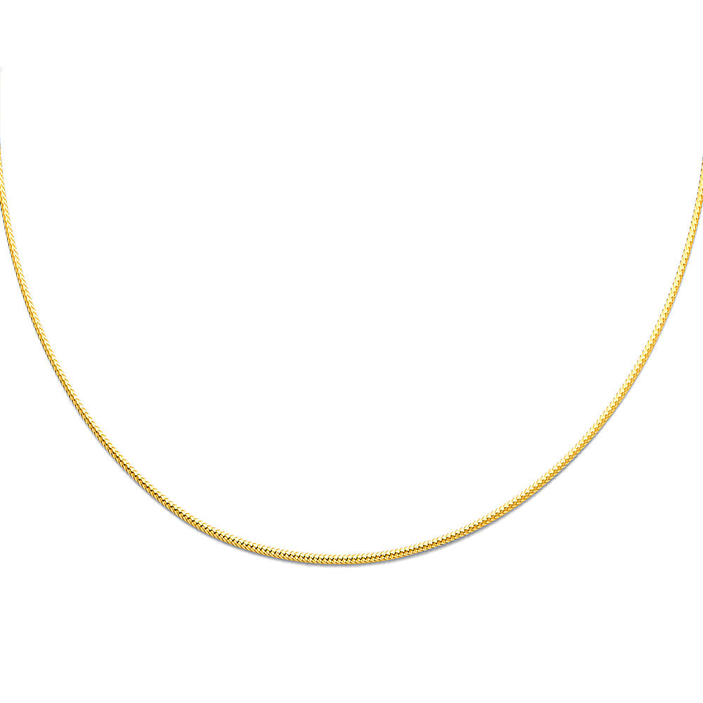 14K Yellow Sparkle Omega Necklace