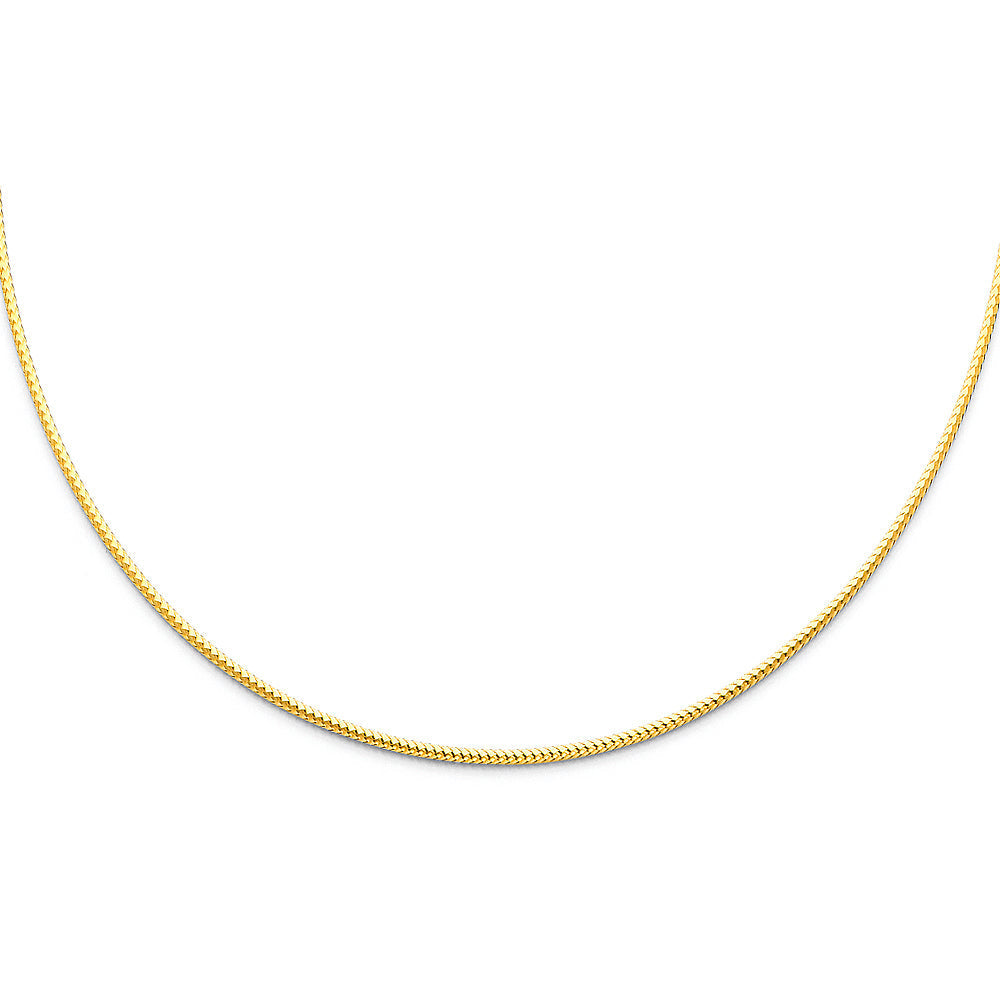 14K Yellow Sparkle Omega Necklace