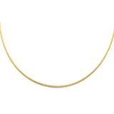 14K Yellow Sparkle Omega Necklace