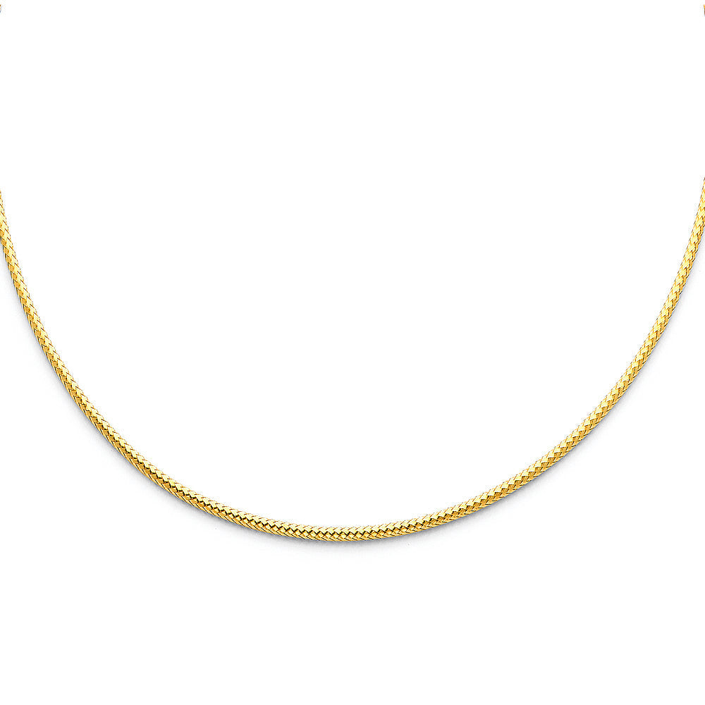 14K Yellow Sparkle Omega Necklace