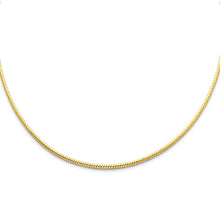 Load image into Gallery viewer, 14K Yellow Sparkle Omega Necklace