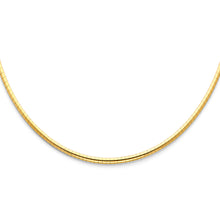 Load image into Gallery viewer, 14K Yellow 2.5mm Reversible Omega Necklace
