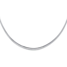 Load image into Gallery viewer, 14K White Reversible Omega Necklace