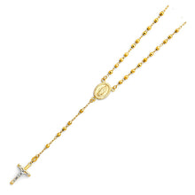 Load image into Gallery viewer, 14K Yellow 3mm Ball Rosary Necklace, Length 18&quot;