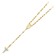 Load image into Gallery viewer, 14K Yellow 3mm Ball Rosary Necklace, Length 18&quot;