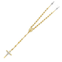 Load image into Gallery viewer, 14K Yellow 4mm Beads Ball Rosary Necklace, Length 20&quot;