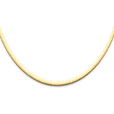14K Yellow 4mm Reversible Omega Necklace