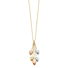 Load image into Gallery viewer, 14K Tricolor Leaves Necklace