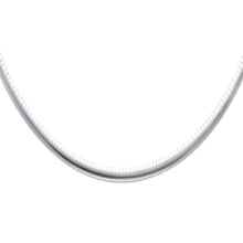 Load image into Gallery viewer, 14K White Reversible Omega Necklace