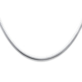 14K White Reversible Omega Necklace