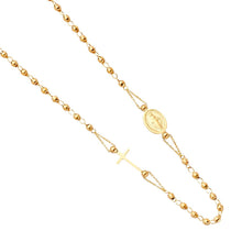 Load image into Gallery viewer, 14K Yellow Virgin Mary Fashion Rosario Necklace