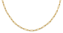 Load image into Gallery viewer, 14K Yellow Gold Hollow Paperclip 1+1 Necklace