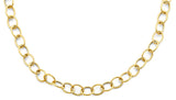 14K Yellow Gold Hollow Oval Link Necklace