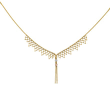 Load image into Gallery viewer, 14K Tri Color Gold Beaded Necklace With DC Heart