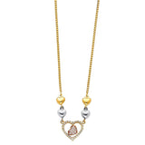 14K Yellow CZ Necklace