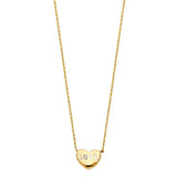 14K Yellow CZ Love Necklace