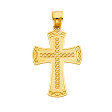 Load image into Gallery viewer, 14K Yellow Gold Cross Religious Pendant