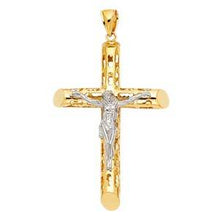 Load image into Gallery viewer, 14K Yellow Gold 47mm Religious Crucifix Pendant