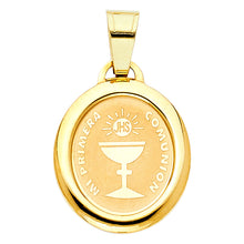 Load image into Gallery viewer, 14K Yellow Gold 15mm Religious Communion Pendant