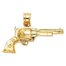 Load image into Gallery viewer, 14k Yellow Gold 30mm Pistol Gun Assorted Pendant