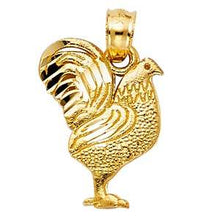 Load image into Gallery viewer, 14k Yellow Gold 12mm Rooster Assorted Pendant