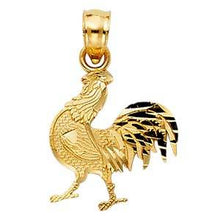 Load image into Gallery viewer, 14k Yellow Gold 13mm Rooster Assorted Pendant