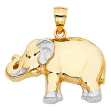 Load image into Gallery viewer, 14K Two Tone 27mm Elephant Pendant