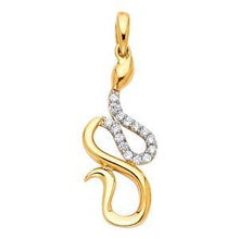 Load image into Gallery viewer, 14K Yellow Gold 22mm CZ Pendant