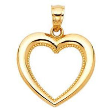 Load image into Gallery viewer, 14k Yellow Gold 16mm Heart Assorted Pendant