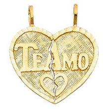 Load image into Gallery viewer, 14k Yellow Gold 22mm Teamo Heart 2 Piece Assorted Pendant